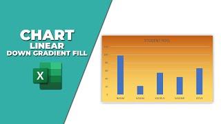 How to apply chart linear down gradient fill in excel