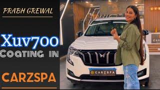 PRABH GREWAL XUV700 getting ceramic coating in CARZSPA (MOHALI)