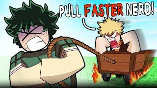 Roblox Pull A Friend With Bakugo And Deku【FUNNY MOMENTS】