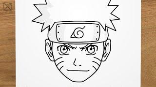 How to draw NARUTO step by step, EASY [EXTRA: S0NIC]