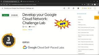 Develop your Google Cloud Network: Challenge Lab | #qwiklabs  | #GSP321