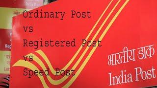 Ordinary Post vs Registered Post vs Speed Post