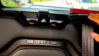 How to remove the rear headrest on a RIVIAN R1T