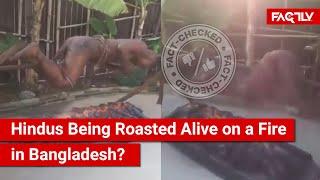 FACT CHECK: Does a Viral Video Show Hindus Being Roasted Alive on a Fire in Bangladesh?