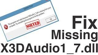 How to Fix X3DAudio1_7.dll Missing or Not Found Errors Easily