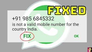 WhatsApp Number Not Valid Error Fix | 2024