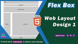 How to create Website Page Layout in HTML CSS | using Flexbox - Web Layout Design Tutorial 05