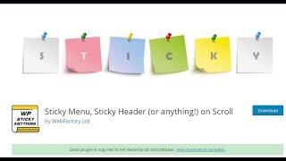 How to create floating menus & Sidebars In Wordpress | Sticky Menu, Sticky Header on scroll