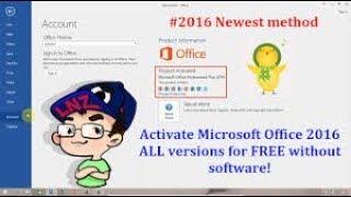 How to activate microsoft office 2016