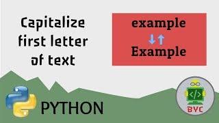 Python : Capitalize First Letter of a String