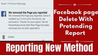 Facebook Page Delete - how to delete Facebook Page with  pretending Report ll Report Facebook page