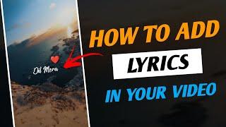 How To Add Lyrics In Your Video | Step By Step | TALIB Pictures