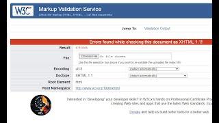 Validating Code with the W3C Validator