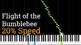 Flight of the Bumblebee - Slow Piano Tutorial (20% Speed)