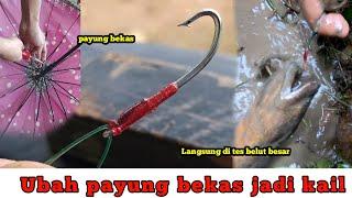 Ubah payung bekas jadi pancing belut super kuat || Buat pancing belut dari payung