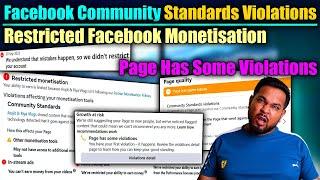 Facebook Community Standards Violations | Restricted Facebook Monetisation |Page Has Some Violations