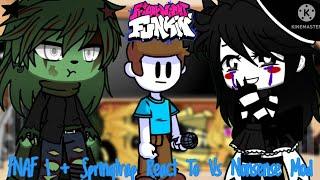 FNAF 1 + Springtrap React To Friday Night Funkin' Vs Nonsense Mod || Gacha Club