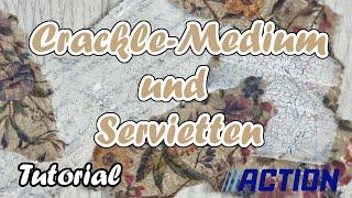 Crackle-Medium von Action und Servietten || Tutorial