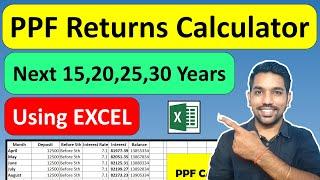 PPF Interest Calculation for next 15, 20, 25, 30 Years with TOTAL Maturity Amounts in Hindi