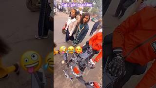 Cute girl reaction ktm rc ️ #ytshorts #brovlogs #motovlog #bunnyhelmet #cutegirlrection #ktm