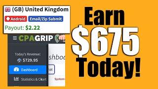 Earn $729 in One Day with Free Mobile CPA Traffic! (CPA Marketing 2024)