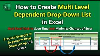 Create Multiple Dependent Drop Down Lists in Excel (Demonstration with Example up to 3 Levels)
