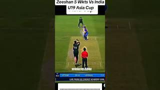 Muhammad Zeeshan 5 Wkts vs Ind U19 Player Bowling | Pakistan U19 Player  #muhammadzeeshanBowling