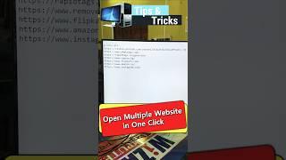 Open Multiple Website at once in single click | Batch File #shorts #computertricks