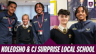 Koleosho & CJ Make A Surprise Visit To Local School | Burnley In The Community