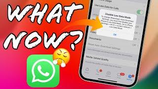 How To Fix "Disable Low Data Mode" Notification on WhatsApp in iPhone I Low Data Mode for WhatsApp