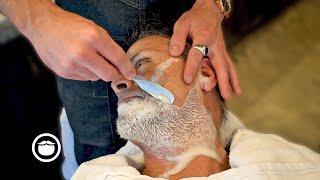 Relaxing Straight Razor Face Shave Tutorial | Garrett Michael Barbershop