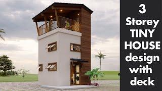 3 Story Tiny House! (3 x 3 Meters/ 9' x 9' Feet) Compact and Simply Stunning