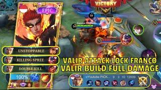 100% Brutal! Valir Build And Full Damage Emblem Set | Valir Best Build 2022 - MLBB