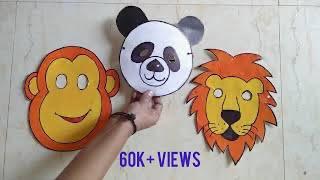 panda mask for kids | easy mask |animals mask in malayalam
