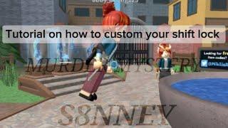 tutorial on how to custom your shift lock in Roblox #mm2 #roblox