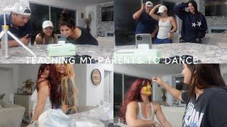 Teaching My Parents How To Dance ./Pranking my  Mom .vlog#1050