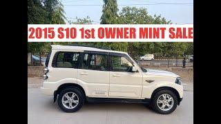 MAHINDRA SCORPIO S10 2015, TOP MODEL SCORPIO SALE, USED SCORPIO IN MINT CONDITION, NEW SCORPIO COST