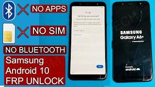 Samsung Galaxy A6/A6 Plus FRP Bypass android 10 U5 NO SIM/NO Bluetooth/NO SETUP WIZARD - NO PC