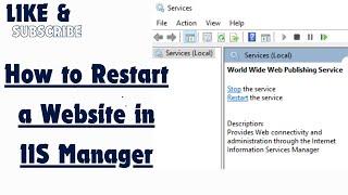 How to Restart a Website in IIS Manager