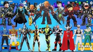 TITAN BOBOIBOY UPIN IPIN EJEN ALI VS POWER RANGERS AND KAMEN RIDER in STUMBLE GUYS