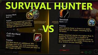 Sentinel VS Pack Leader Survival Hunter Hero Trees!