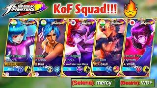 KOF SQUAD!Kula Diamond, K', Iori Yagami, Leona, Orochi Chris