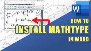 How to Install MathType Add-in (Equation Editor) to Word