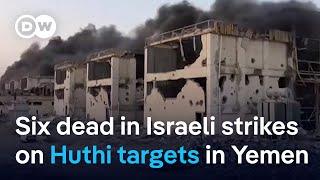 Israeli war planes hit several targets in Yemen including main airport | DW News