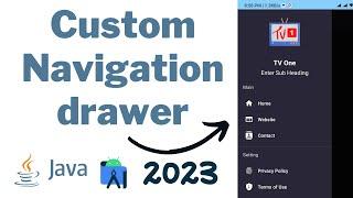 Navigation drawer android studio | Custom Navigation drawer