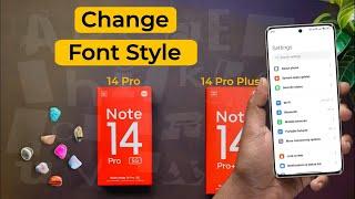 How to Change Font Style in Redmi Note 14 Pro /  Redmi Note 14 Pro Plus