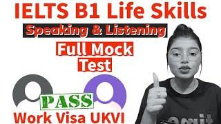 Full Test IELTS B1 Life Skills Speaking & Listening Test ||Latest ||  2022 || All Sections|| UKVI