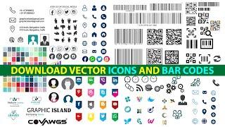 Download Bar Codes, QR Codes, Social Media Icons, Transparent Icons (FREE)