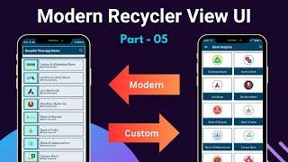 Part-05 | How to create standard and modern ui recycler view | Custom recycler view android