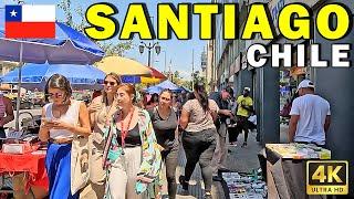  CHILE, Santiago: Virtual Walk in the City | 4K HDR 60fps
